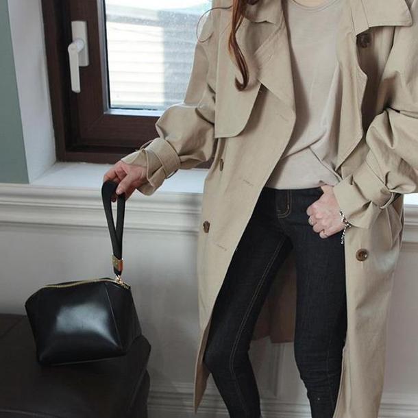 ラグランスリーブトレンチコート 3319-画像3-韓国ファッション通販POPREA［ポップリア］