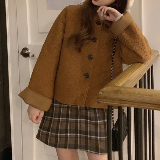 ショートフリースジャケット 3990-画像3-韓国ファッション通販POPREA［ポップリア］