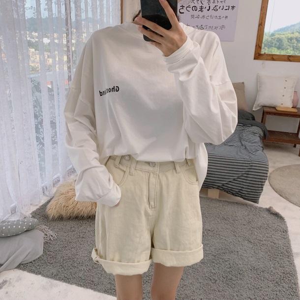 プリントルーズロンTee 3793-画像3-韓国ファッション通販POPREA［ポップリア］