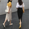 スリットバンディングスカート 4458-画像3-韓国ファッション通販POPREA［ポップリア］