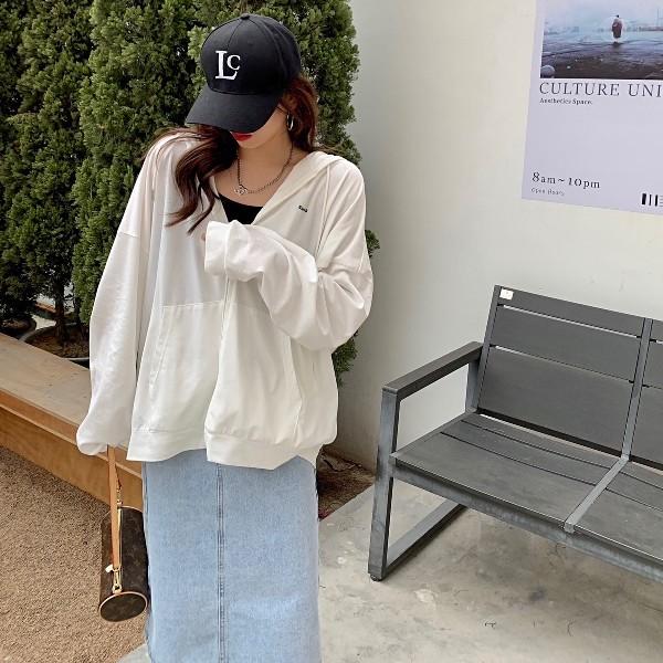 シンプルフルジップパーカー 4594-画像3-韓国ファッション通販POPREA［ポップリア］