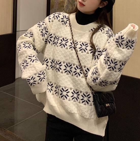 スノーフレークルーズニット 4208-画像3-韓国ファッション通販POPREA［ポップリア］