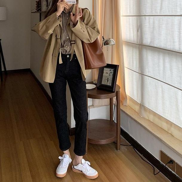 ブラックデニムストレートパンツ 4029-画像4-韓国ファッション通販POPREA［ポップリア］