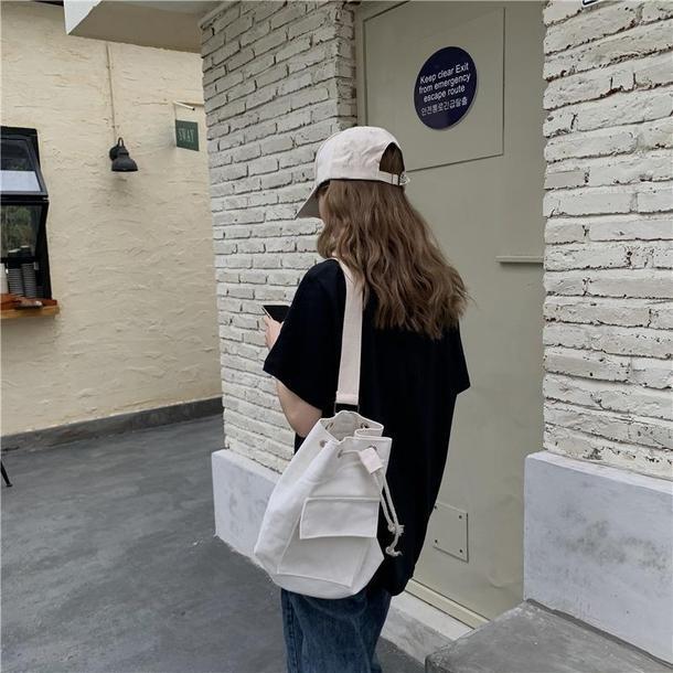 キャンバスバケツバッグ 3322-画像4-韓国ファッション通販POPREA［ポップリア］