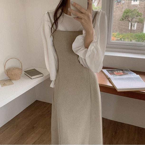 トランペットスリーブシャツ＆ワンピ 4090-画像4-韓国ファッション通販POPREA［ポップリア］