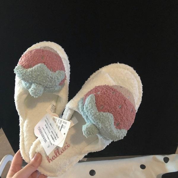 いちごモコモコスリッパ 3482-画像4-韓国ファッション通販POPREA［ポップリア］
