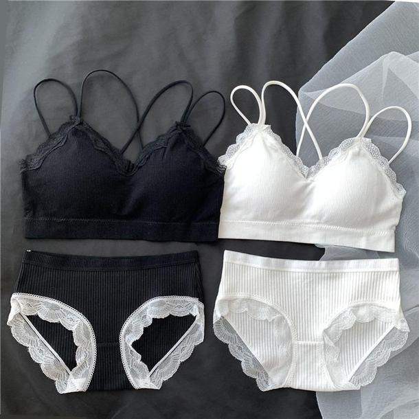 レースバックチューブトップブラセット 3492-画像4-韓国ファッション通販POPREA［ポップリア］