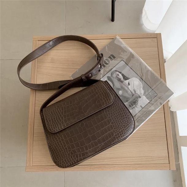 クロコパターンスクエアバッグ 4147-画像4-韓国ファッション通販POPREA［ポップリア］