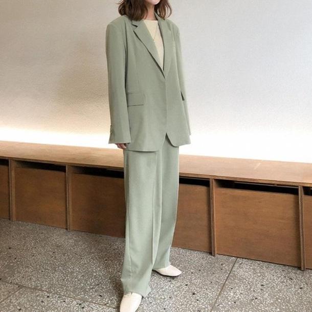 ピスタチオカラーセットアップ 3448-画像4-韓国ファッション通販POPREA［ポップリア］