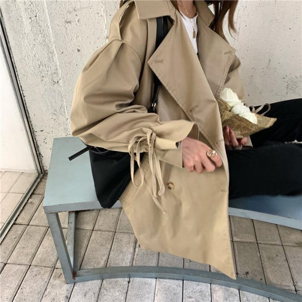 キャンディースリーブショートトレンチ 4311-画像4-韓国ファッション通販POPREA［ポップリア］