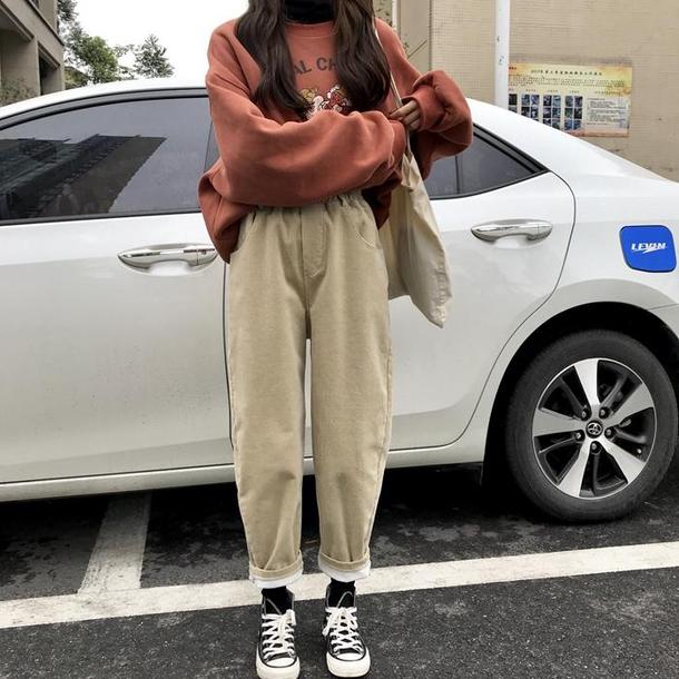 ウエストゴムカジュアルパンツ 4074-画像4-韓国ファッション通販POPREA［ポップリア］