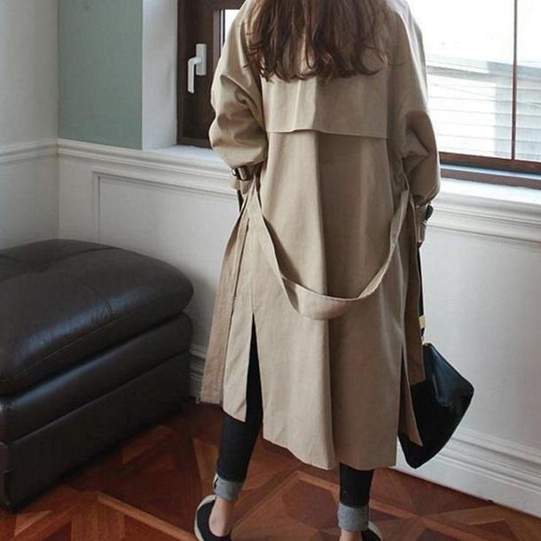 ラグランスリーブトレンチコート 3319-画像4-韓国ファッション通販POPREA［ポップリア］