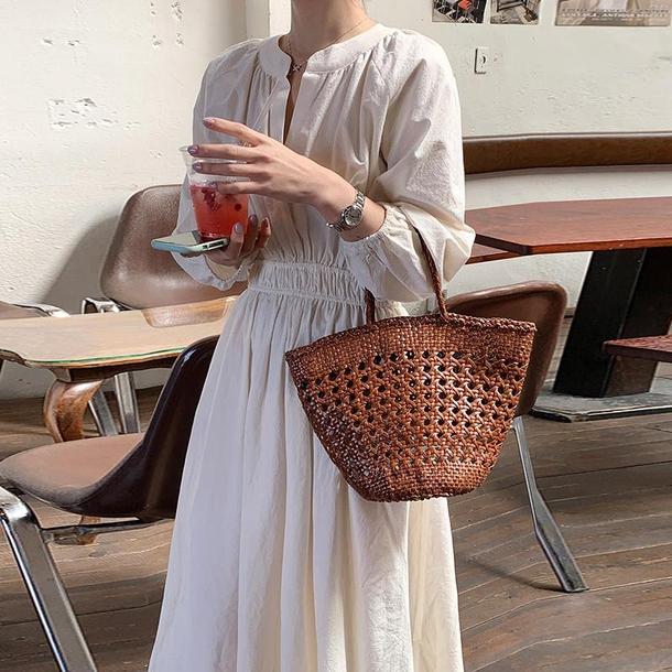 ラグランスリーブドレープワンピース 4465-画像4-韓国ファッション通販POPREA［ポップリア］