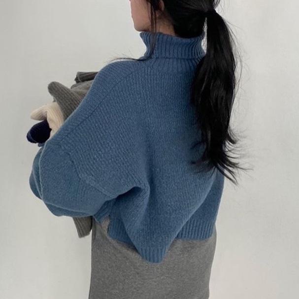 タートルネックプルオーバーニット 4199-画像4-韓国ファッション通販POPREA［ポップリア］