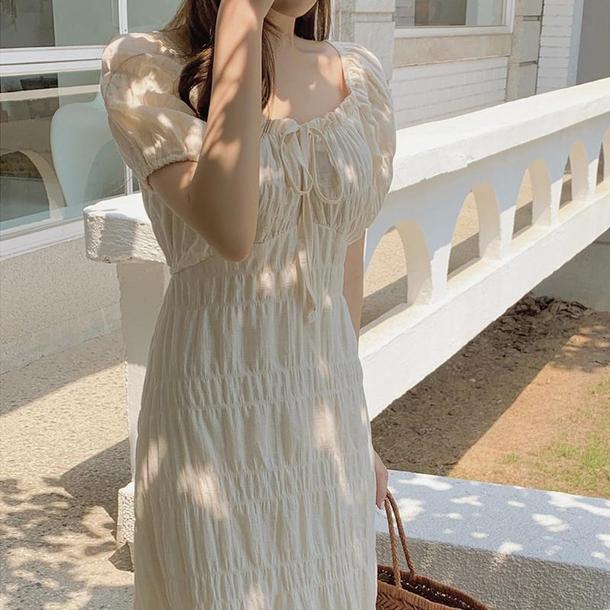 プリーツロングワンピース 4649-画像4-韓国ファッション通販POPREA［ポップリア］