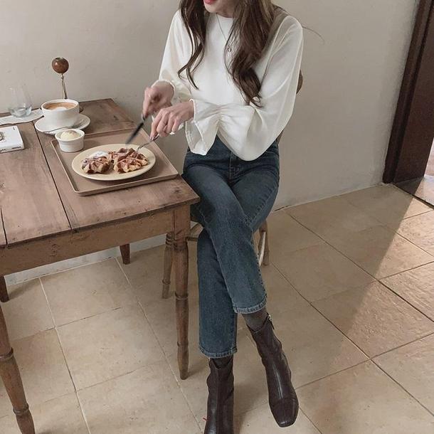 キャンディスリーブシンプルシャツ 4315-画像5-韓国ファッション通販POPREA［ポップリア］