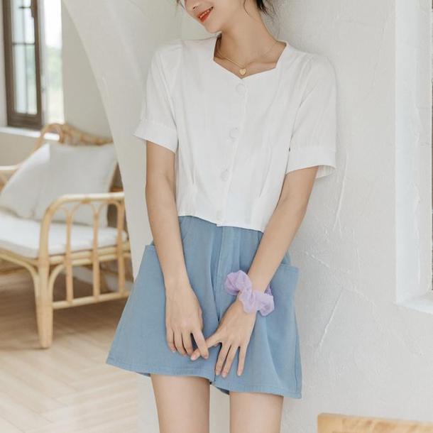 ハートネックショートトップス 4573-画像5-韓国ファッション通販POPREA［ポップリア］