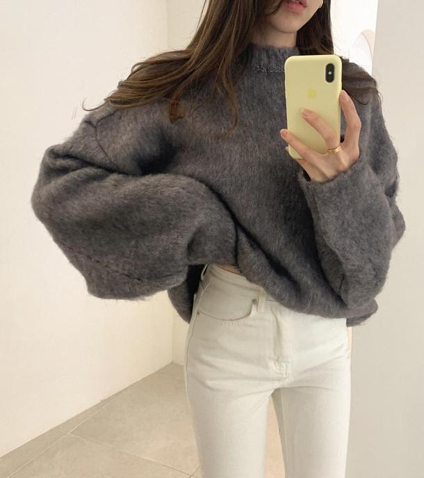 フェイクステッチウールニット 4105-画像5-韓国ファッション通販POPREA［ポップリア］