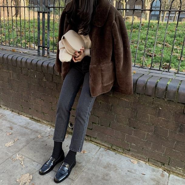 ラウンドカラーファージャケット 4180-画像5-韓国ファッション通販POPREA［ポップリア］