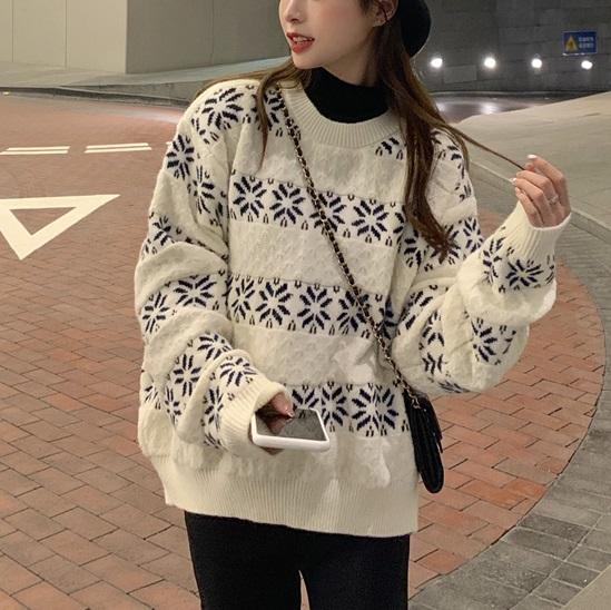 スノーフレークルーズニット 4208-画像5-韓国ファッション通販POPREA［ポップリア］