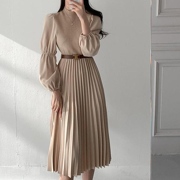 ニットドッキングワンピース 4228-画像5-韓国ファッション通販POPREA［ポップリア］