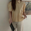 バックプリーツパフスリーブシャツ 4532-画像5-韓国ファッション通販POPREA［ポップリア］