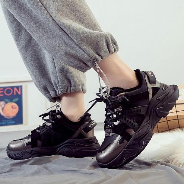 ダークカラーカジュアルスニーカー 4075-画像5-韓国ファッション通販POPREA［ポップリア］