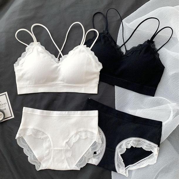 レースバックチューブトップブラセット 3492-画像5-韓国ファッション通販POPREA［ポップリア］