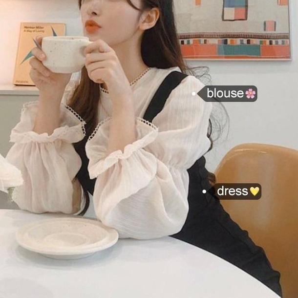 マーメイドジャンスカ＆レースブラウス 3334-画像5-韓国ファッション通販POPREA［ポップリア］