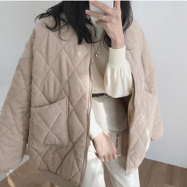 コーデュロイベーシックブルゾン 4052-画像5-韓国ファッション通販POPREA［ポップリア］