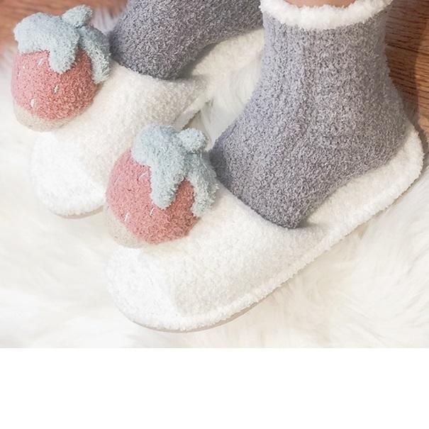 いちごモコモコスリッパ 3482-画像5-韓国ファッション通販POPREA［ポップリア］