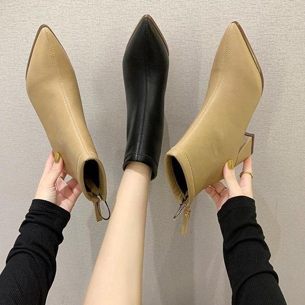 ポインテッドショートブーツ 4062-画像5-韓国ファッション通販POPREA［ポップリア］