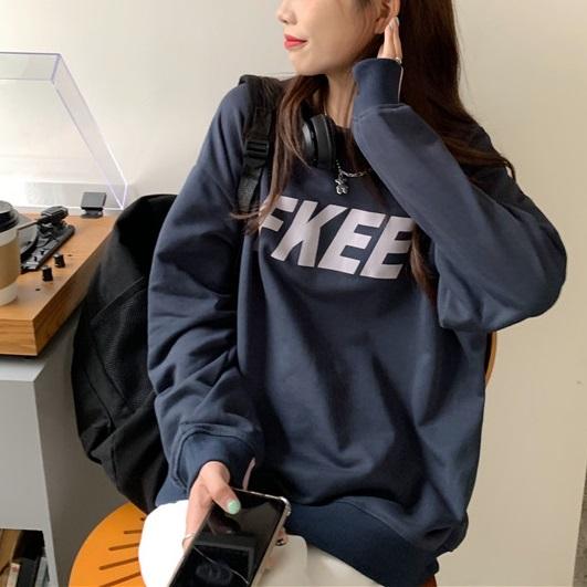 プリントラウンドネックトレーナー 3807-画像5-韓国ファッション通販POPREA［ポップリア］