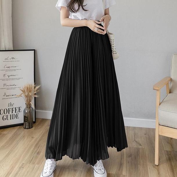 プリーツワイドパンツ 3696-画像5-韓国ファッション通販POPREA［ポップリア］