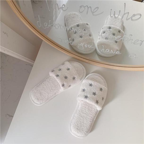 ふわふわ星柄スリッパ 3506-画像5-韓国ファッション通販POPREA［ポップリア］