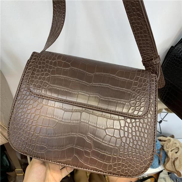 クロコパターンスクエアバッグ 4147-画像5-韓国ファッション通販POPREA［ポップリア］