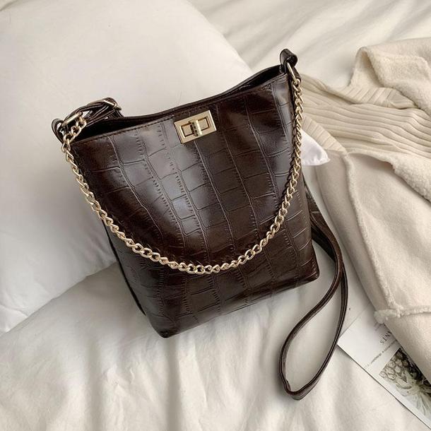 クロコパターンチェーンバッグ 3985-画像5-韓国ファッション通販POPREA［ポップリア］