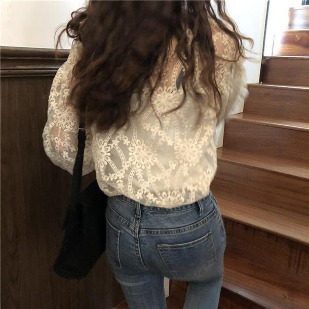 Vネックフワラーシアーシャツ 3451-画像5-韓国ファッション通販POPREA［ポップリア］