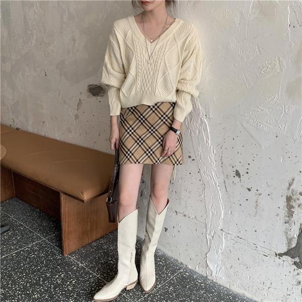 バックストラップショートニット 3925-画像5-韓国ファッション通販POPREA［ポップリア］