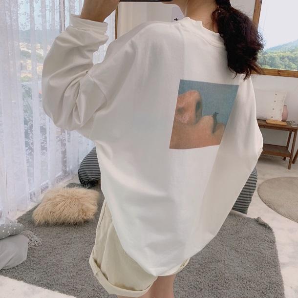 プリントルーズロンTee 3793-画像5-韓国ファッション通販POPREA［ポップリア］