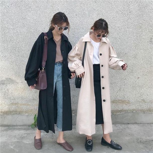 パフスリーブシングルブレストコート 3256-画像5-韓国ファッション通販POPREA［ポップリア］