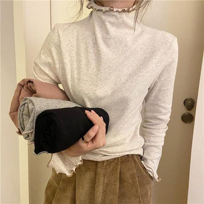 ハイネックメロートップス 4139-画像5-韓国ファッション通販POPREA［ポップリア］