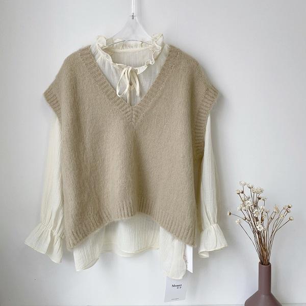 ニットベストセット 4262-画像5-韓国ファッション通販POPREA［ポップリア］