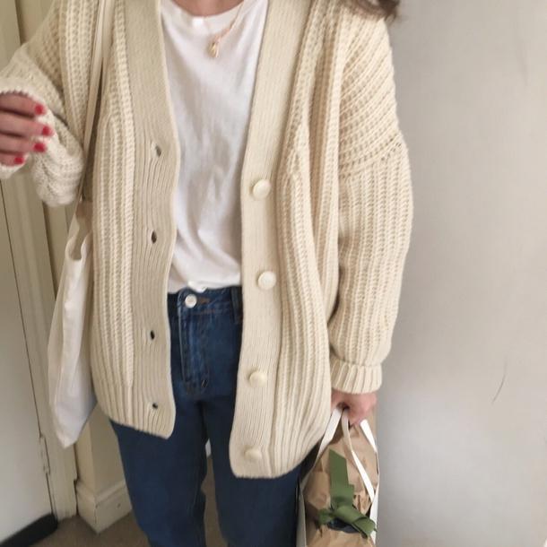 ルーズパフスリーブカーディガン 3946-画像6-韓国ファッション通販POPREA［ポップリア］