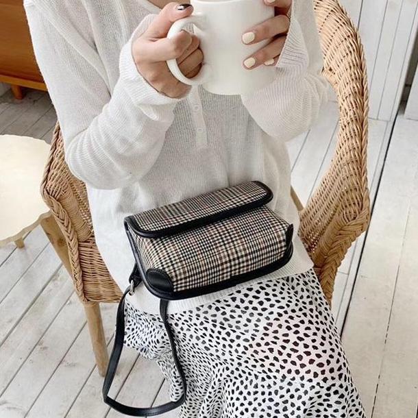 チェック柄ミニショルダーバッグ 3741-画像6-韓国ファッション通販POPREA［ポップリア］
