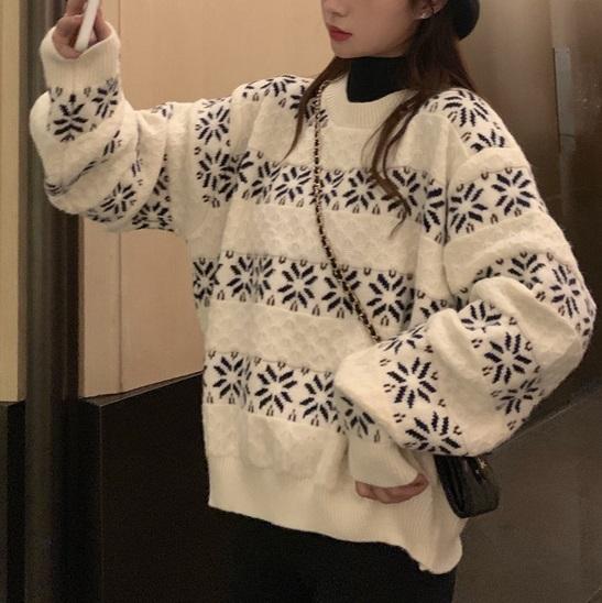 スノーフレークルーズニット 4208-画像6-韓国ファッション通販POPREA［ポップリア］