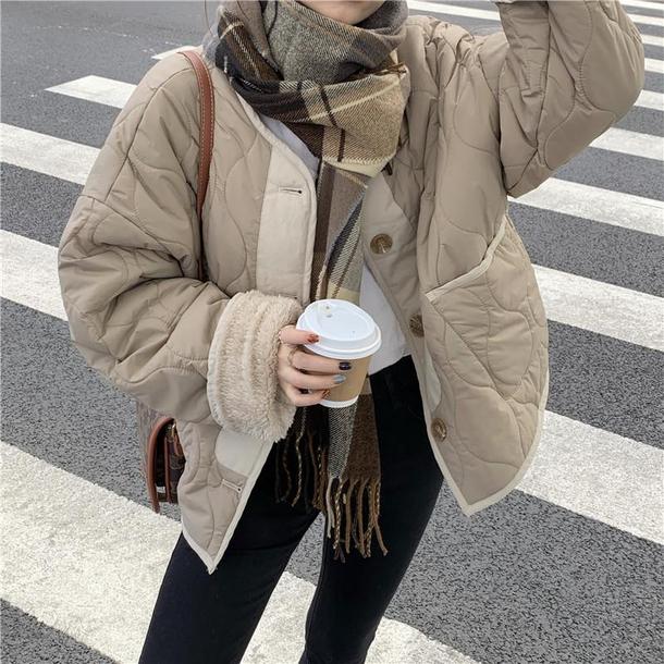 リバーシブルキルティングボアジャケット 3996-画像6-韓国ファッション通販POPREA［ポップリア］