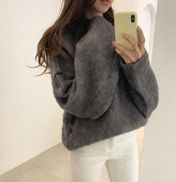 フェイクステッチウールニット 4105-画像6-韓国ファッション通販POPREA［ポップリア］