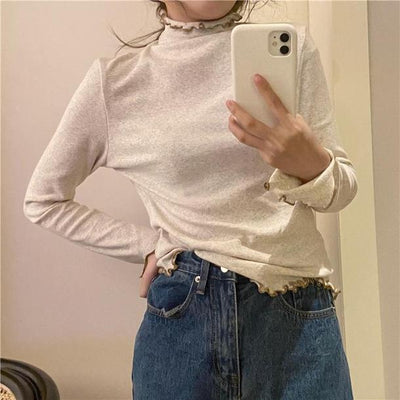 ハイネックメロートップス 4139-画像6-韓国ファッション通販POPREA［ポップリア］