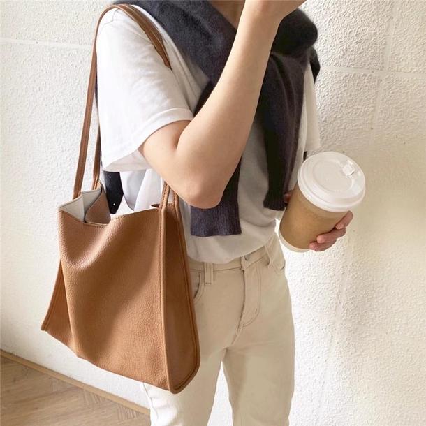 ショルダーソフトエコレザーバッグ 3855-画像6-韓国ファッション通販POPREA［ポップリア］